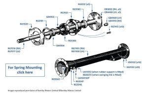 Rear Axle Shaft, Silver Dawn, (E series on)