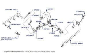 Air Injection Hoses & Pipes, Touring Limousine, chassis numbers 80101-80211