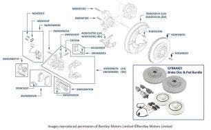 Rear Brakes (Standard), Continental GT (2004-2014), Continental GTC (2007-2013) & Continental Flying Spur (2005-2013)