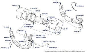 Air Intake, Silver Spur, chassis numbers 02338-16970 (USA & Japan)