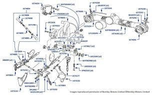 Throttle Body, Flying Spur, chassis numbers 55012-55761