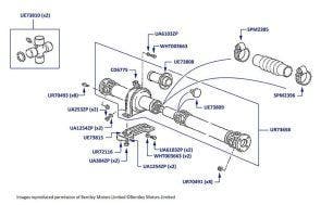 Propellor Shaft, Touring Limousine, chassis numbers 80001-80211