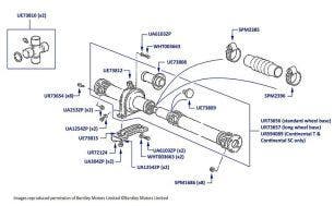 Propellor Shaft, Silver Spirit, chassis numbers 57324-59368