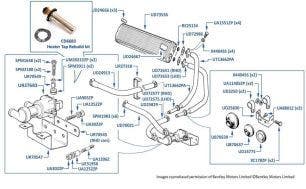 Heater System, Turbo R & Turbo RL, chassis numbers 31004-46671