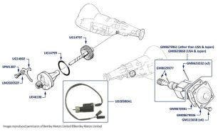 Speedometer Drive, Transmitter, & Governor, Silver Spur, chassis numbers 09104-16970