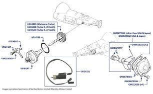 Speedometer Drive, Transmitter, & Governor, Mulsanne Turbo & Turbo R, chassis numbers 08337-16570