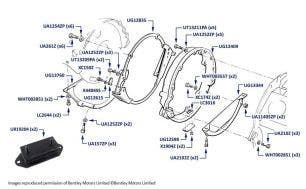 Gearbox Mounting Adaptor, Corniche & Continental, chassis numbers 05037-07813