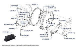 Gearbox Mounting Adaptor, Corniche & Continental, chassis numbers 07814-16968