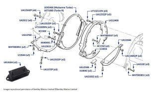 Gearbox Mounting Adaptor, Mulsanne Turbo, Turbo R & Turbo RL, chassis numbers 04233-16570