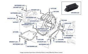 Gearbox Mounting Adaptor & Timing Sensor, Silver Spirit & Mulsanne S, chassis numbers 24514-27798