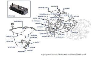 Gearbox Mounting Adaptor & Timing Sensor, Touring Limousine, chassis numbers 80001-80056