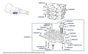 Gearbox Control Valve & Accumulators, Mulsanne Turbo & Turbo R, chassis numbers 04233-16570