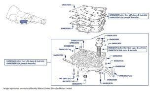 Gearbox Control Valve & Accumulators, Corniche & Continental, chassis numbers 20010-21668