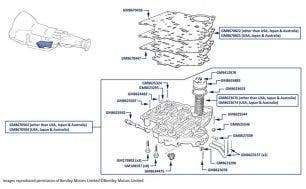 Gearbox Control Valve & Accumulators, Corniche & Continental, chassis numbers 24638-29290