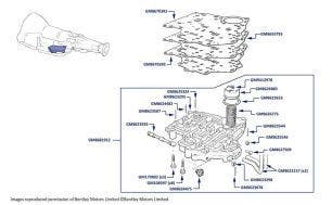 Gearbox Control Valve & Accumulators, Turbo R, chassis numbers 22011-23935