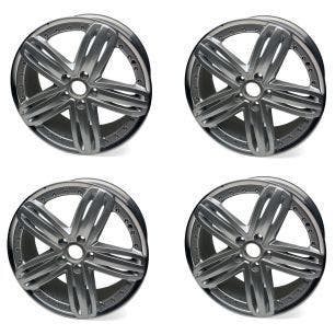 SET OF 4 X 21 INCH X9 INCH POLISHED ALUMINUM WHEELS