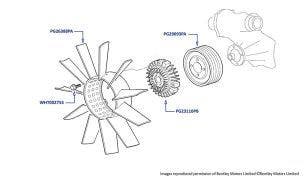 Fan, Arnage Green Label (chassis 01001-05100) & Arnage 4.4L Birkin (chassis 05236-06786)