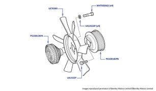 Fan, Arnage R, Arnage RL, Arnage T, Arnage Diamond Series, Arnage Blue Train, Arnage Final Series, Azure & Brooklands Coupe (all chassis)