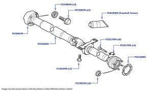 Propellor Shaft, Silver Seraph, Silver Seraph LOL, Arnage Green Label & Arnage 4.4L Birkin (all chassis)