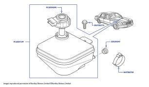 Brake Reservoir, Arnage R, Arnage RL, Arnage T, Arnage Diamond Series, Arnage Blue Train, Arnage Final Series, Azure & Brooklands Coupe (all chassis)