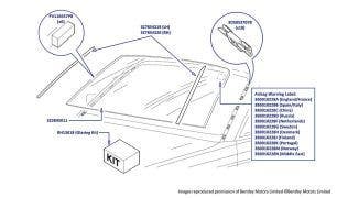 Windscreen, Azure (chassis 13500-14495)